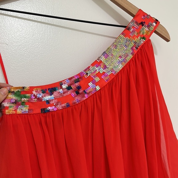 TRINA TURK | One-Shoulder Fallyn Dress with Sequin Detail - Picture 5 of 6